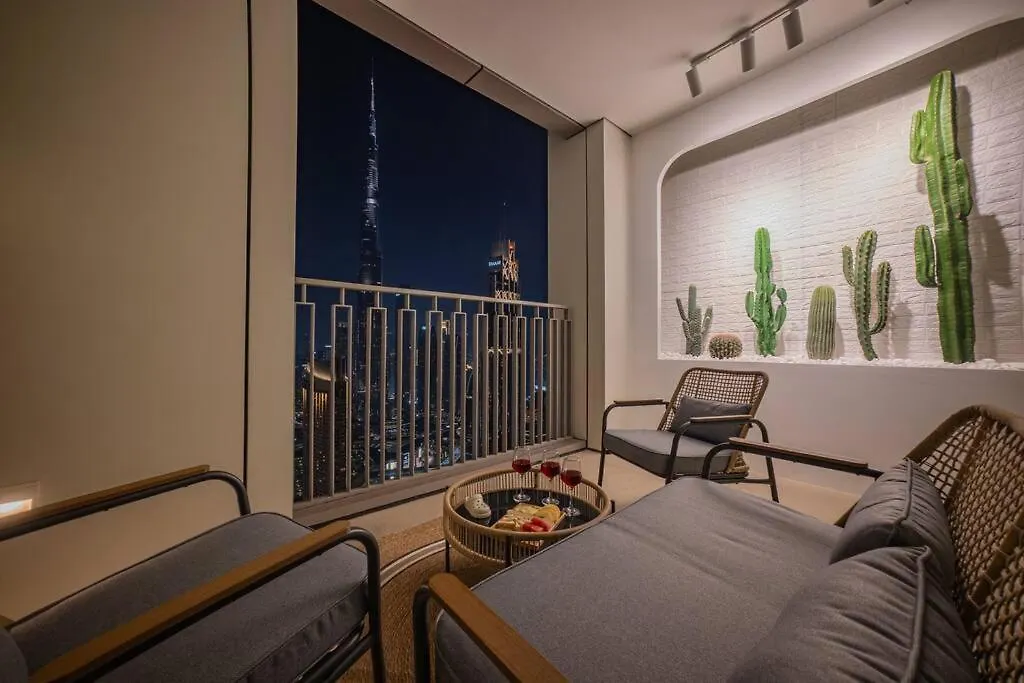 Burj Khalifa & Fountain View In Downtown - Opposite To Dubai Mall - Super High Floor - Big Balcony Setup 0*,